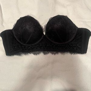 Victorias Secret corset like Black Strapless Bra Size 36B